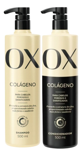 Kit Shampoo E Condicionador Ox De Colágeno 500ml