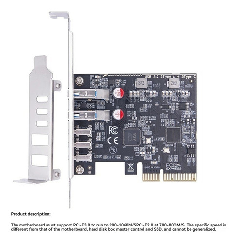 Tarjeta De Expansión Usb3.2 Gen2 Usb-a + 3 Puertos Tipo C De