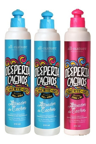 Ativador De Cachos Desperta Cachos All Nature A/f 3 Unids.