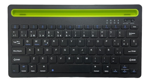 Imagen 1 de 6 de Teclado Bluetooth Español Para iPad/tablet/pc Doble Conexión