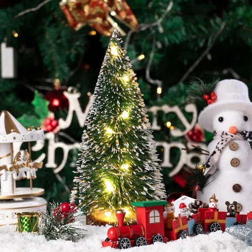 Decoraciones De Escritorio Con Miniárbol De Navidad, 2 Unida