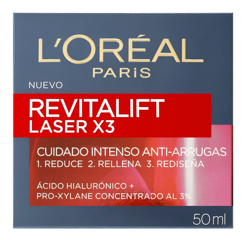Imagen 2 de 3 de Crema de Día L'Oréal Paris Revitalift Laser X3 para todo tipo de piel de 50mL