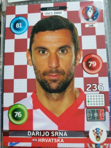 Carta Adrenalyn Euro 2016 Darijo Srna / Croacia Expert 148