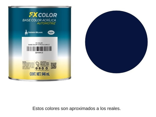 Fx Base Color 1 Lt Color Azul Indo Sherwin Williams 32409510