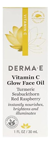 Aceite facial Derma-E con vitamina C que brilla y nutre todos los aceites faciales