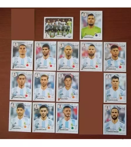 Lote Com 15 Figurinhas Da Argentina - Copa Do Mundo 2018