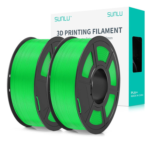 Filamento Pla Plus Sunlu Green, 1,75 Mm, Por 2 Kg