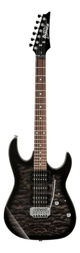 Guitarra eléctrica Ibanez RG GIO GRX70QA de álamo transparent black sunburst con diapasón de amaranto