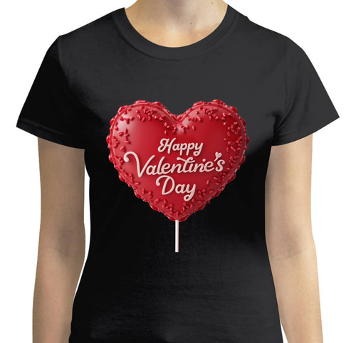 Playera Diseño Paleta De Corazón Rojo - San Valentín - Amor