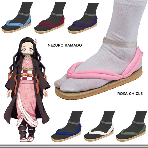 Cosplay Nezuko Kamado 11 Peças Completo Peruca Demon Slayer