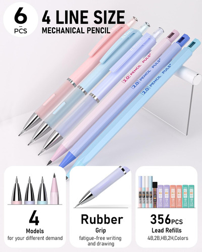 Juego De 22 Piezas Lapices Mecanicos Estuche 4b 2b 2b Colore