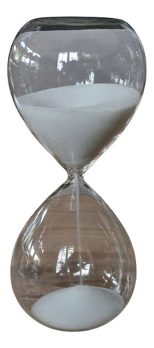 Reloj De Arena Blanca Estilo Antiguo - 15 Minutos 17x7.5cm