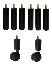 Comprar 7 Pés P\u002F Cama,12 Cm Na Cor Preta- 5 Pés Fixos+2 Pés Rodízios