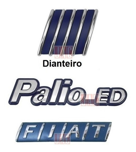 Emblema Palio Ed + Fiat + Capô - 1996 À 2000