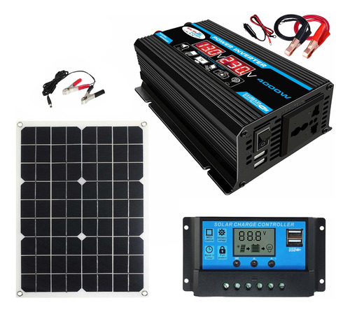 Sistema Solar Panel 18v 20w Charge Controller 30a Usb Dual I