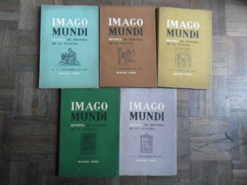 Revista Imago Mundi - 1, 2, 3, 4 Y 5 - 1953-54 - Mb Estado