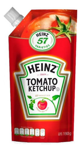 Ketchup Heinz 190g Dp Tomate Original Importado - Pack X 3