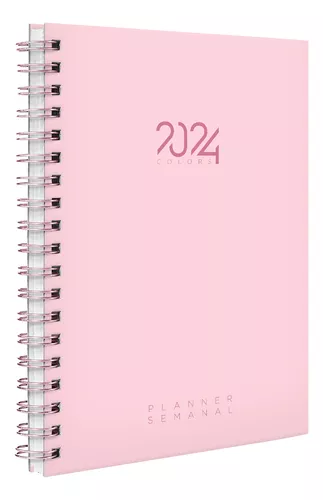 Agenda 2024 Capa Dura Cores Spot Glitter Rosa E Pink