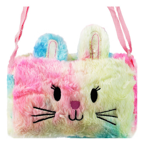 Bolsa Afelpada Infantil Luces Led Crossbody Peluche Kawaii 