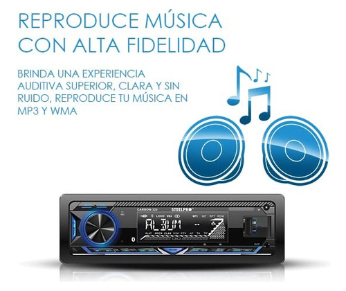 Steelpro Kit Autoestereo Bluetooth Y Bocinas 6.5 Usb-sd Card