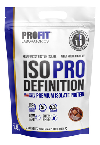 Whey Protein Iso Pro Definition Refil 1,8kg Chocolate-profit Sabor Chocolate