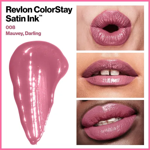 Lápiz Labial Líquido Revlon Colorstay Satin Ink 008 Mauvey D