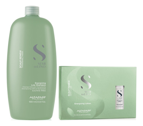Shampoo Anticaída 1000ml + Ampollas Alfaparf Scalp Renew