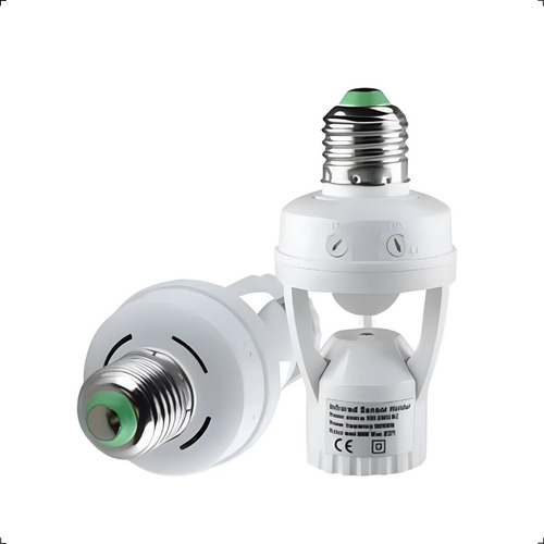 Sensor De Presença Para Lâmpada Soquete E27 Com Fotocélula