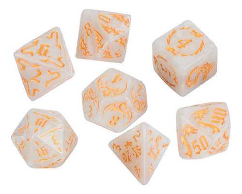 4 Juego De Dados Poliédricos De 7 Piezas, Juego De Dados