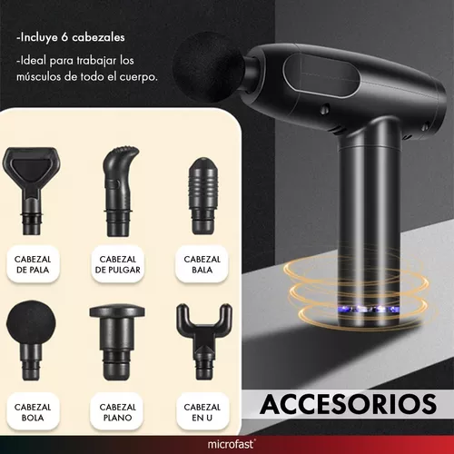 Masajeador Muscular Pistola Portátil 24w Batería 30 Vel Led