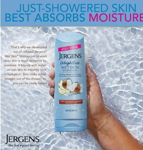 Jergens Wet Skin Refreshing Coconut Oil Bodylotion 10floz(2)