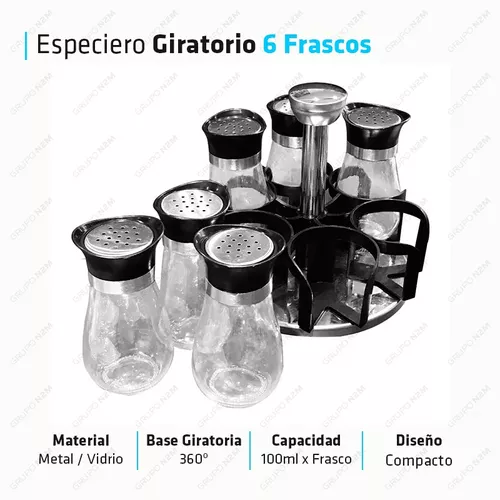 ESPECIERO GIRATORIO 6 FRASCOS