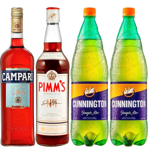 Campari Aperitivo + Pimms + Agua Cunnington Ginger Ale