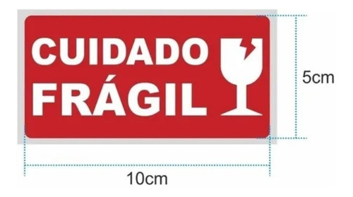 Etiqueta Selo Fragil 100x50 - 1000 Unidades