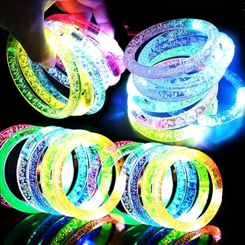 Aomig Juguetes de Fiesta a Granel,14pcs Pulseras Luminosas LED,Favores de Fiesta para Niños,Brillo En Oscuridad Juguetes Cumpleaños Semana Santa Navidad Halloween Favores para Niños, Niñas