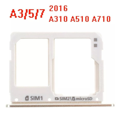 1222gsa Bandeja Porta Sim Sd Samsung A3 A5 A7 2016
