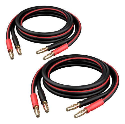 Gearit Cable De Altavoz De 14 Awg Con Enchufes Banana (paque