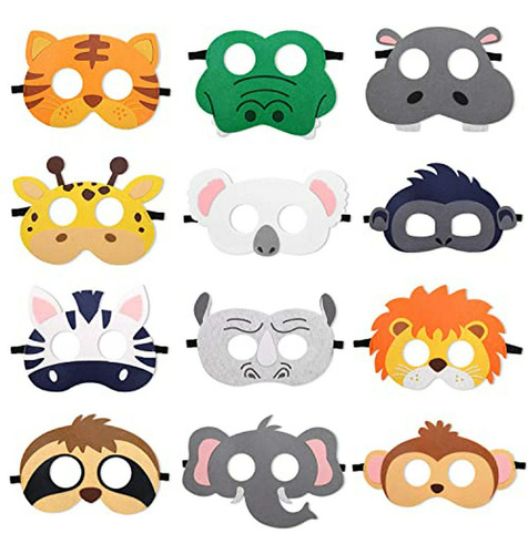 Safari Jungle Máscaras De Fieltro Animal Tema D