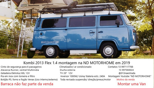 Motorhome Kombi 2013 Flex 1.4 Montagem 2019 Na Nd Motorhome