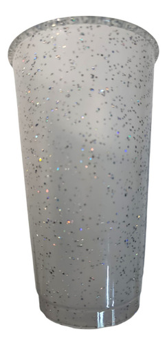 150 Pzas Vaso Popote 16oz Glitter Reusable Frio Y Caliente