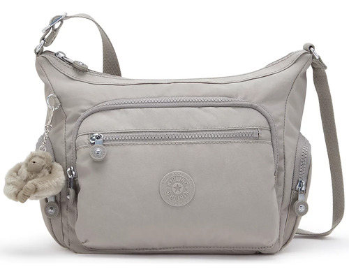 Bolsa Kipling Gabbie Chica Nueva Original Grey Gris Color Sólido Níquel Beige