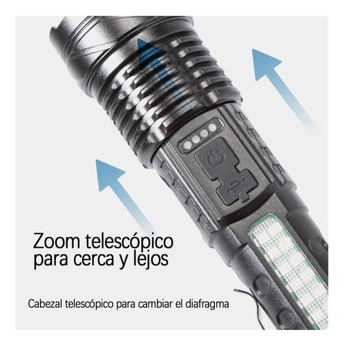 Linterna Económica Con Zoom Láser Blanco Multiusos 2024