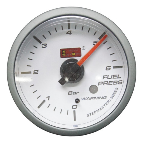 Reloj Presión De Bencina Bar Blanco Electrónico Autogauge