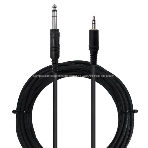 Imagen 7 de 8 de Cable Audio Instrumentos Plug 6.5 A Miniplug 3.5 Estereo 6m