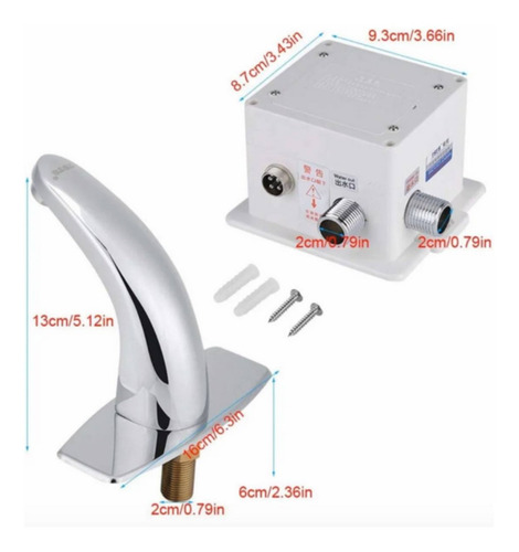 Llave Monomando Para Lavabo Con Sensor Agua Automática Iml
