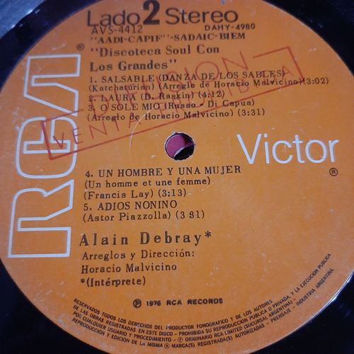 Sin Tapa Disco Alain Debray Discoteca Soul Los Grandes O0