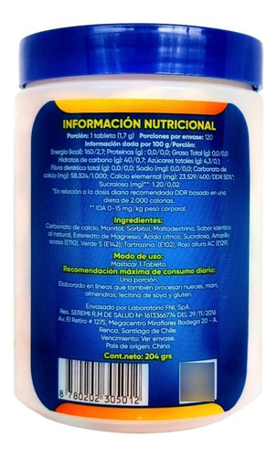 Imagen 2 de 3 de Antiácido Dims 120 Tabletas Masticables Fnl