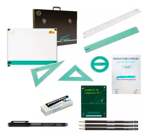 Kit Completo Técnico Dozent Tablero 40 X 50 Con Atril 26 Art