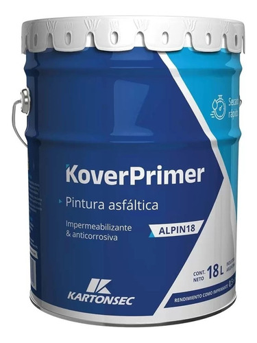 Koverprimer Pintura Asfáltica Imprimacion 18 Lts 