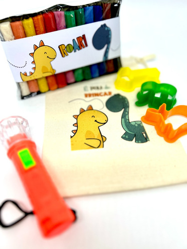 Kit Paleontólogo Explorador Dinossauro Baby Aventura Ecobag